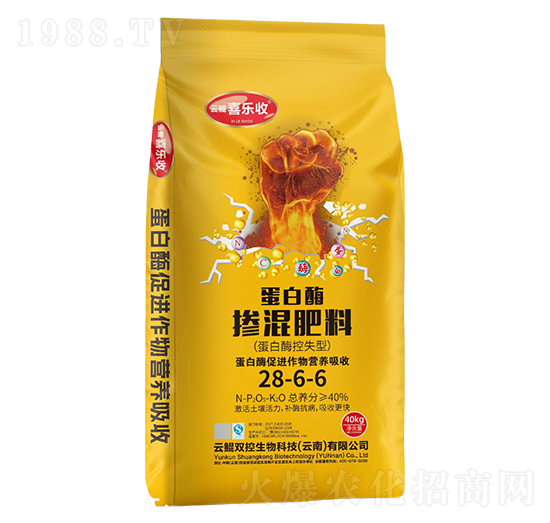 蛋白酶摻混肥料28-6-6-紅太陽