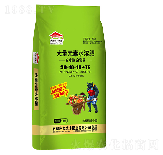 大量元素水溶肥30-10-10+TE-大地豐