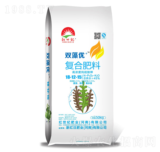 雙藻優(yōu)+復合肥料18-12-15-紅世紀